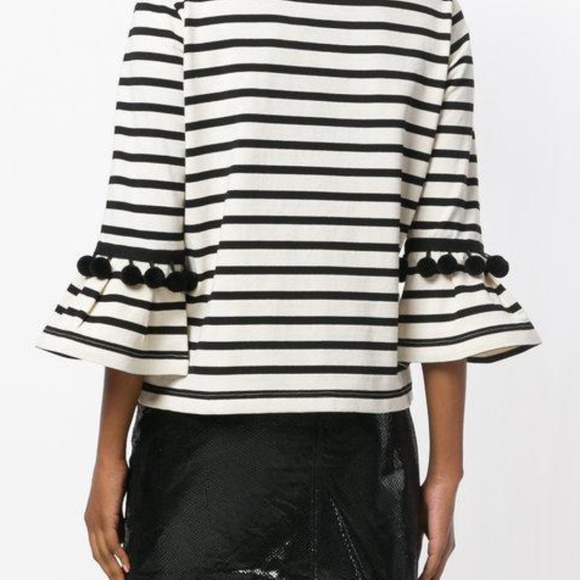 Marc Jacobs Black and White Stripe Top WITH POM POM - Picture 1 of 2